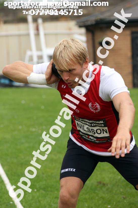 Mens decathlon shot putt, EAP International Cominted Events, Hexham. Photo: David T. Hewitson/Sports for All Pics